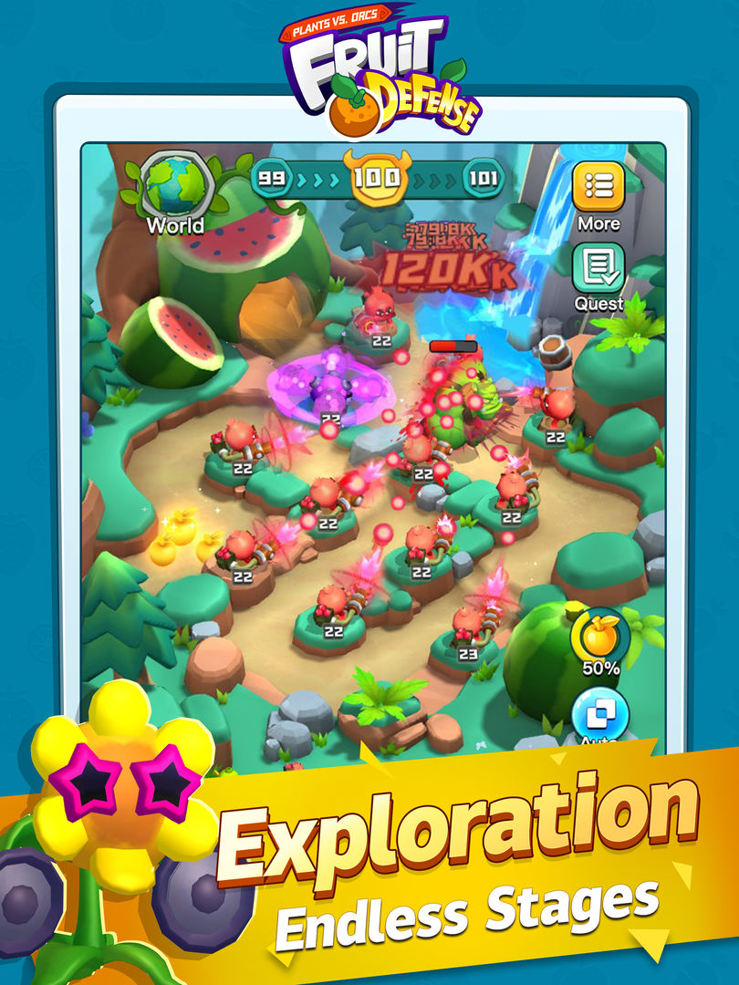 Fruit defense screenshot game