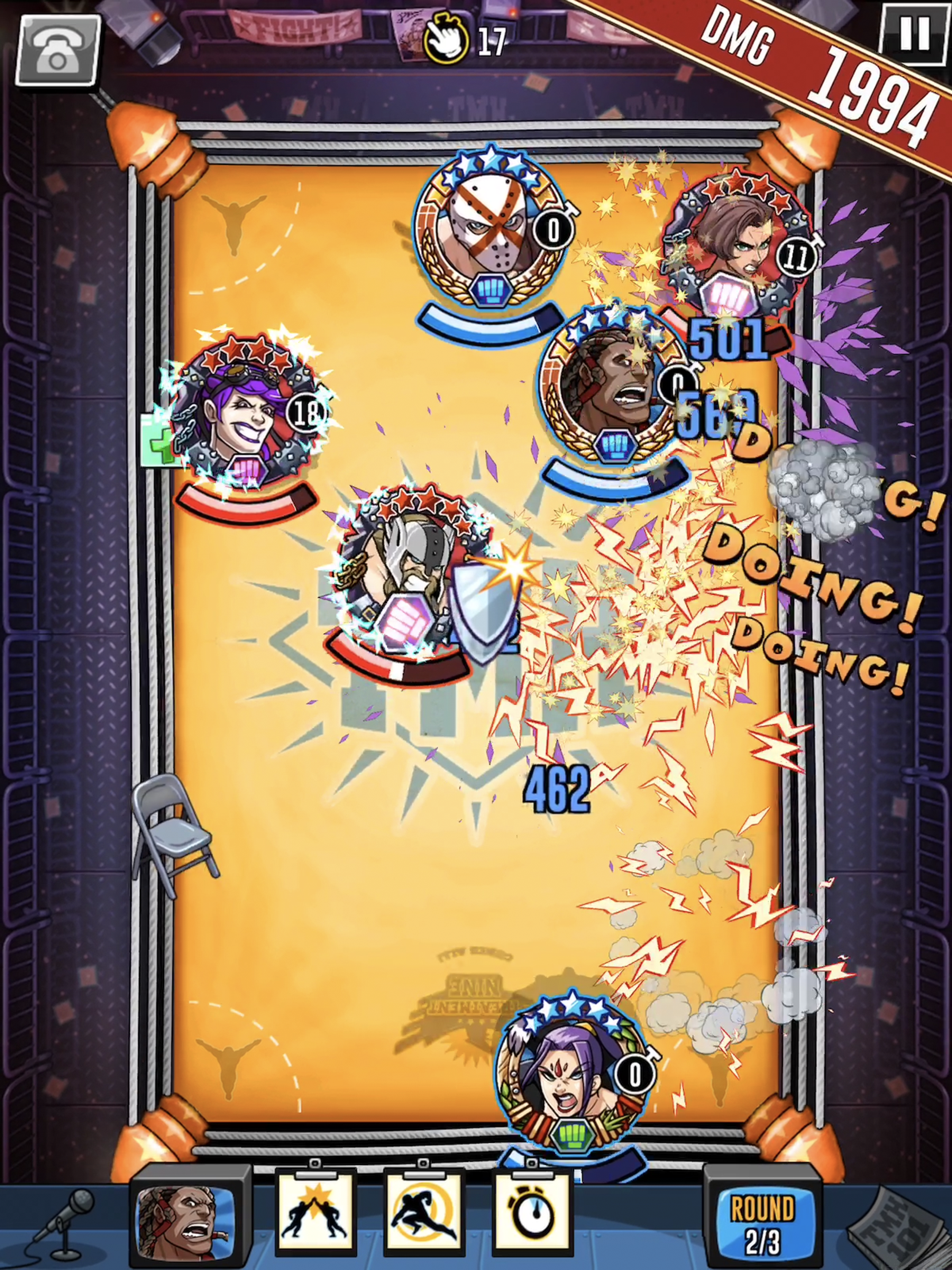 《The Muscle Hustle》：彈弓摔跤遊戲截圖