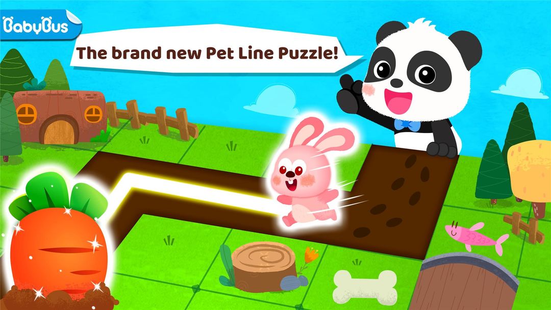 Little Panda's Pet Line Puzzle ภาพหน้าจอเกม