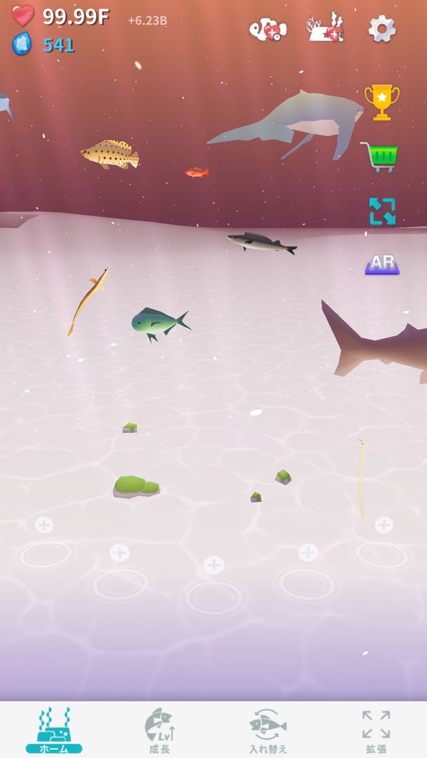 Pocket Aquarium “Pockerium" ภาพหน้าจอเกม