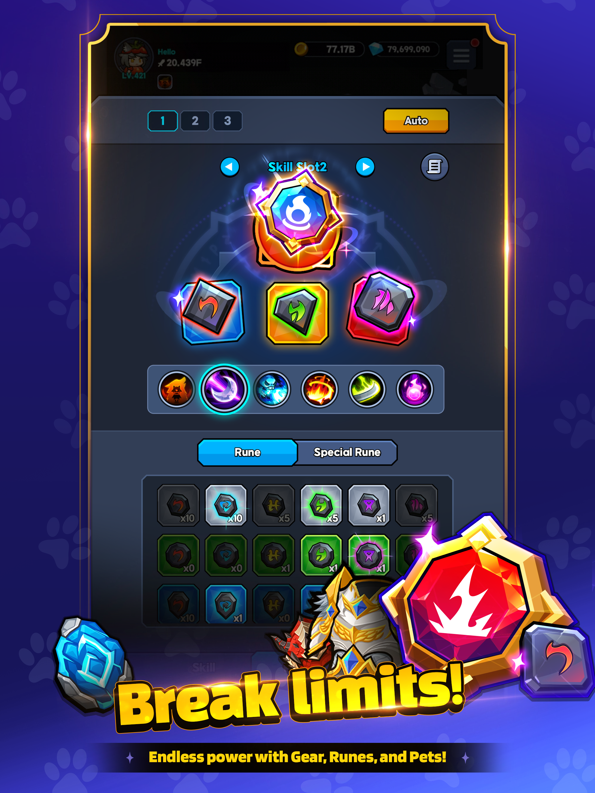 Go Go Wolf! - Idle RPG Game Screenshot