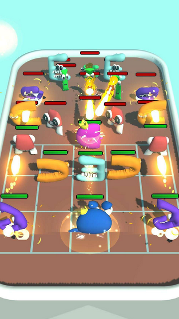 Cuplikan Layar Game Monster Merge Alphabet: 3D Run