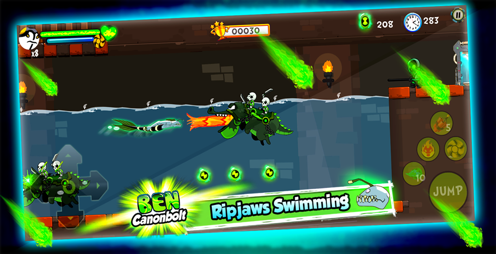 👽 Alien Ben Canonbolt Transform Game Screenshot