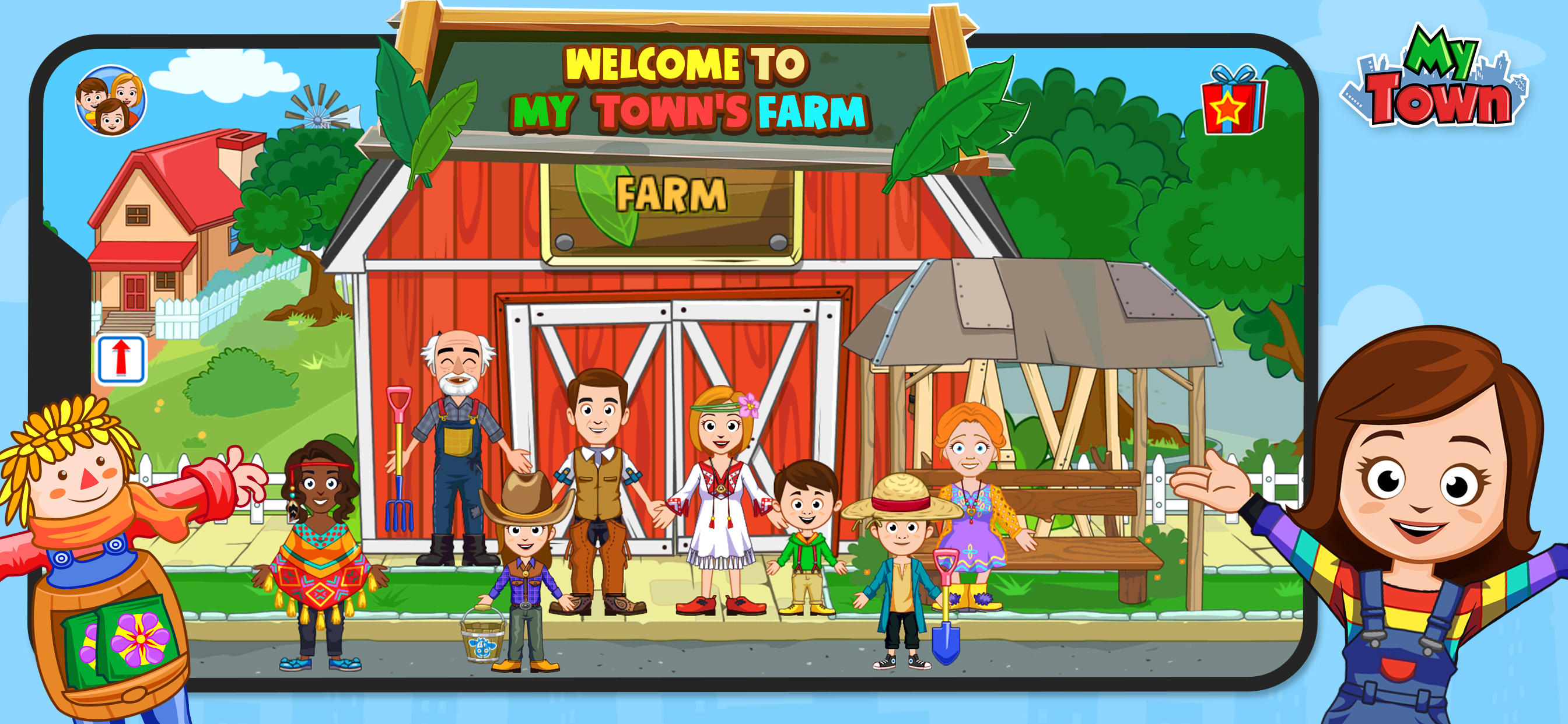 Screenshot 1 of Trò chơi Động vật trang trại thị trấn của tôi 7.00.12