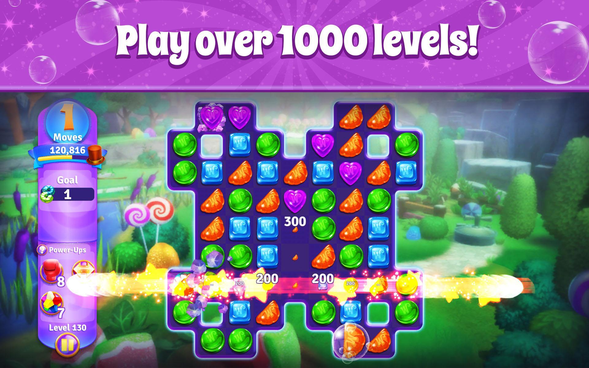 Cuplikan Layar Game Wonka's World of Candy Match 3