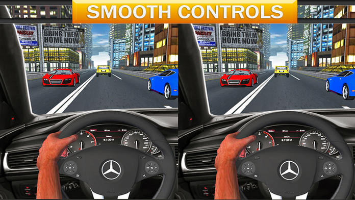 Vr Crazy Car Traffic Free Racing Game Game Screenshot