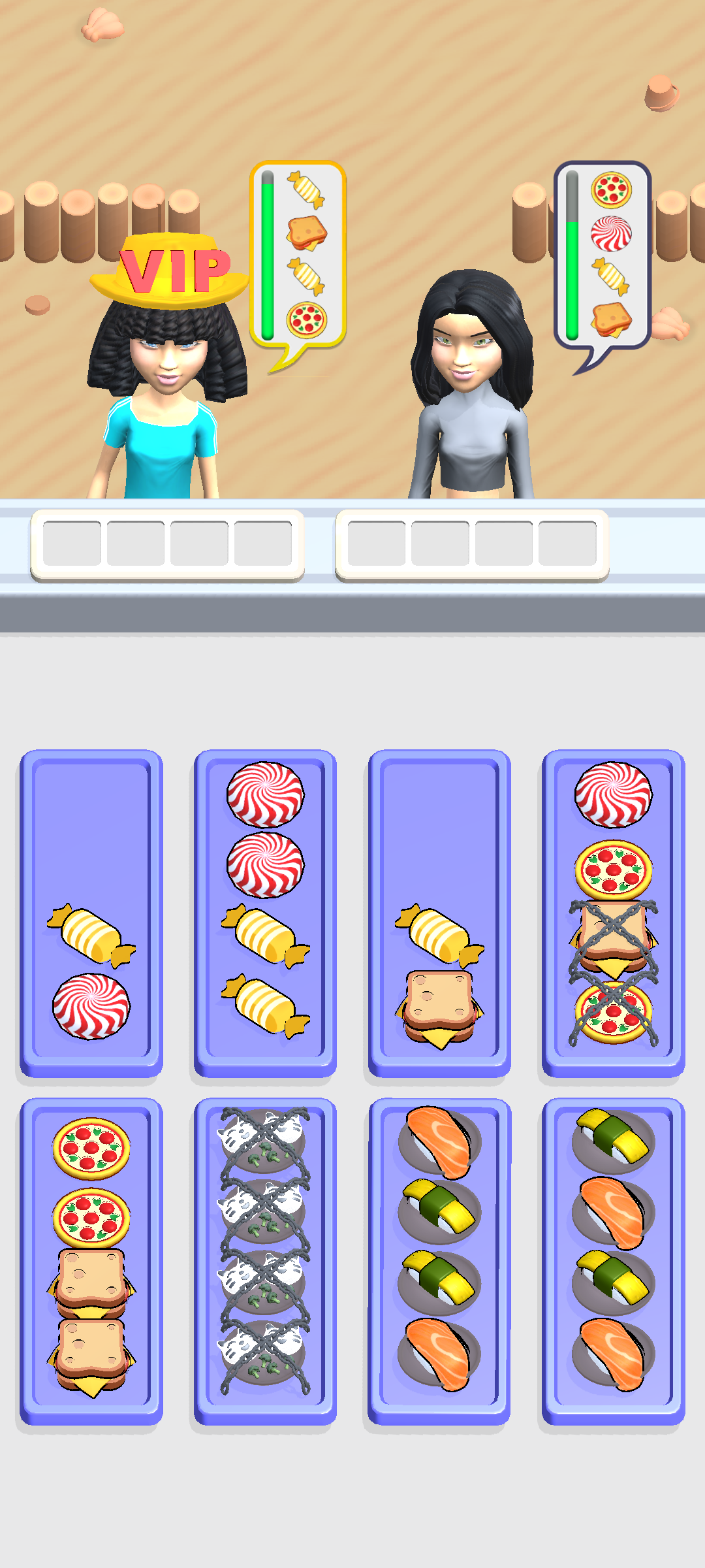 Food Sort 3D Game Screenshot