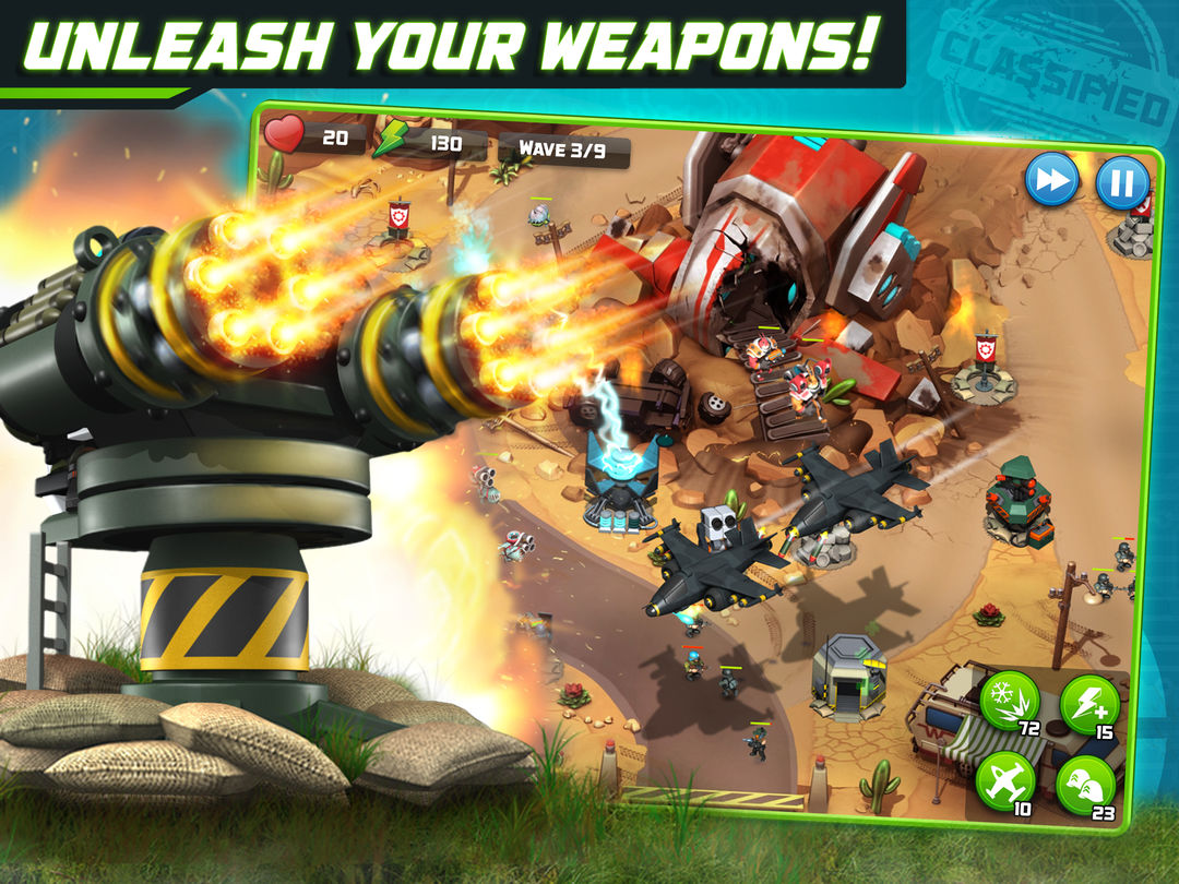 Alien Creeps - Tower Defense ภาพหน้าจอเกม