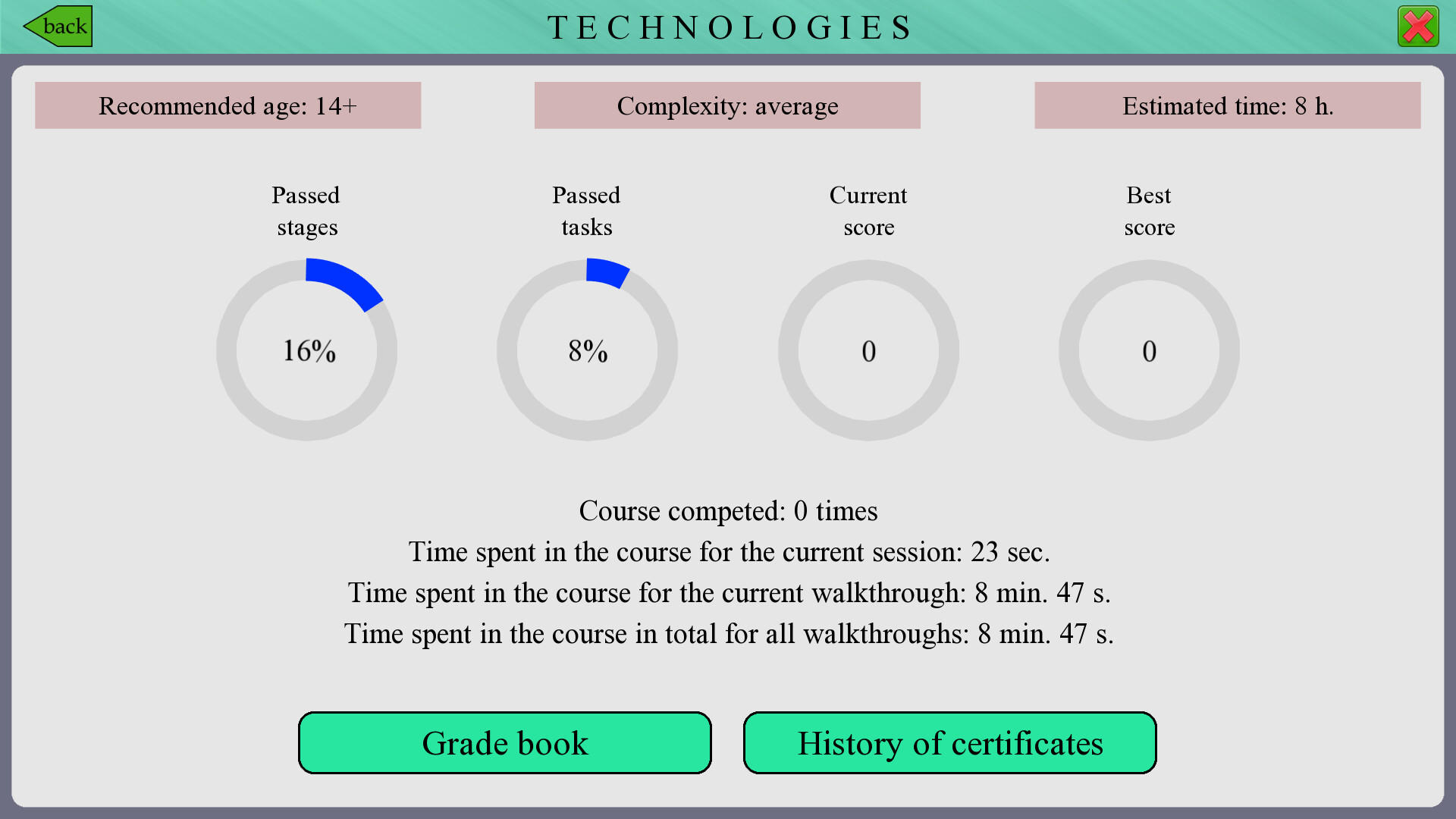 Screenshot of Powerful Courses