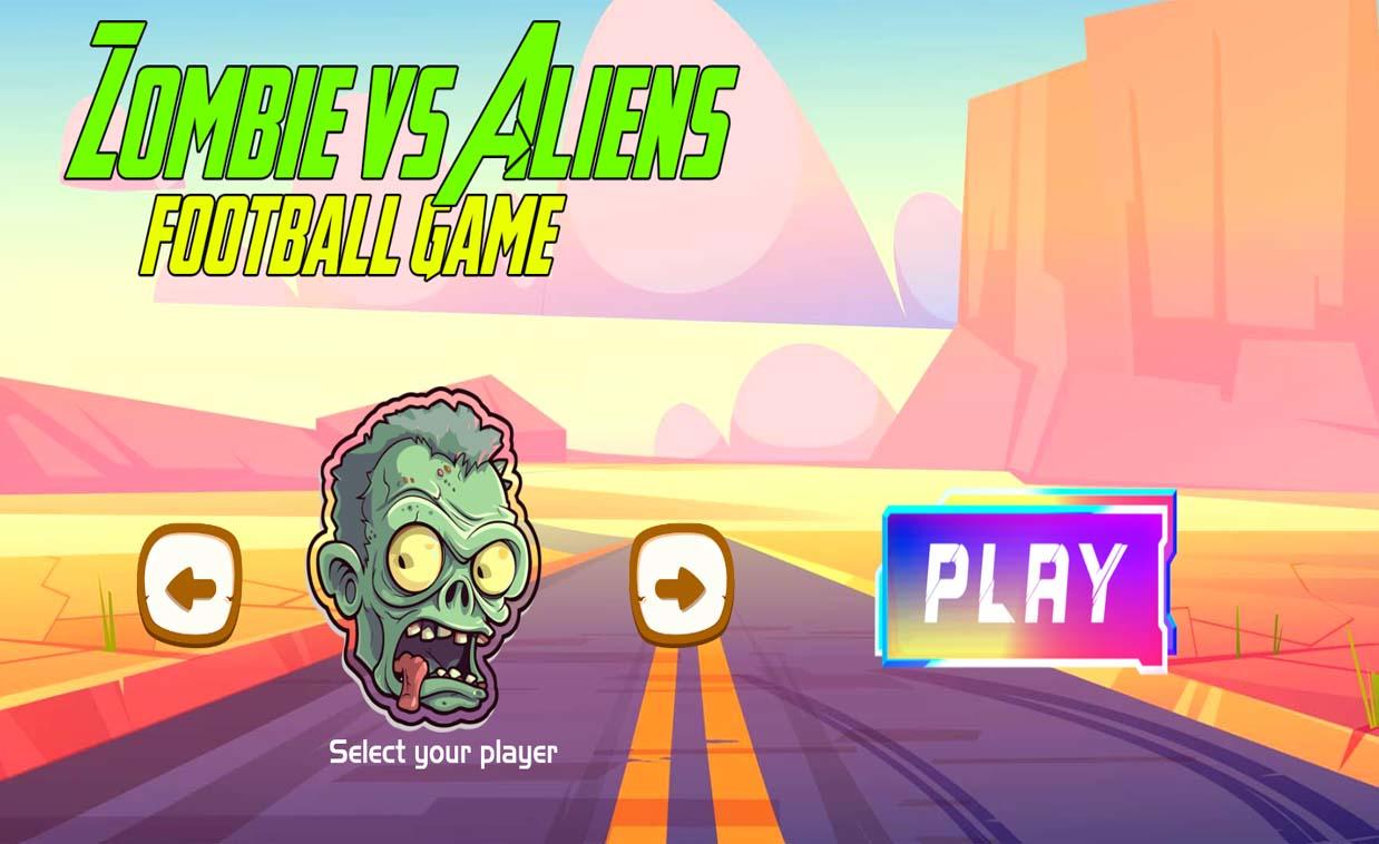 Cuplikan Layar Game Alien Vs Zombie Football Fun