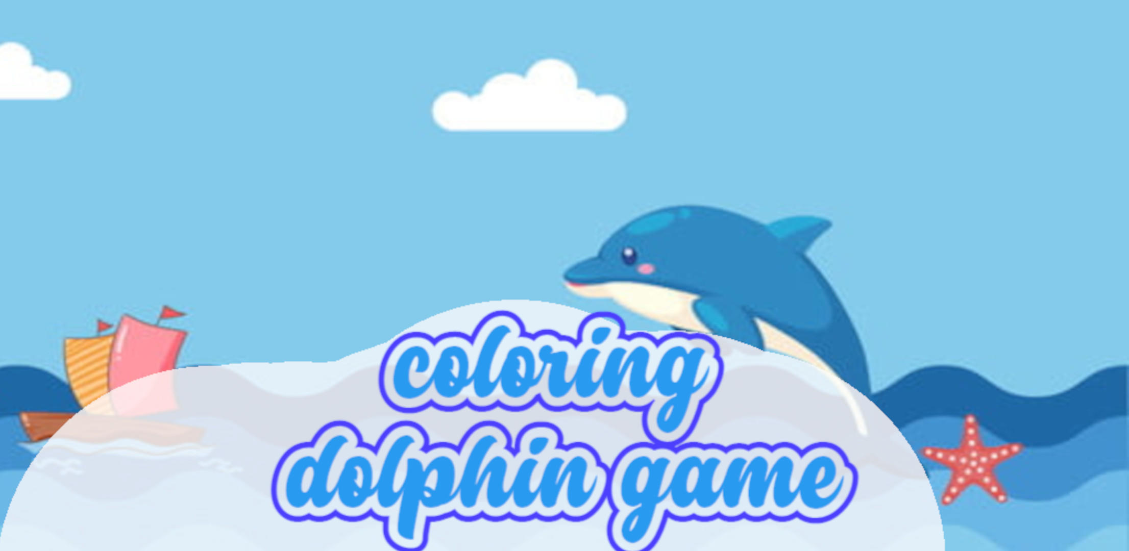 dolphin coloring game ゲームのスクリーンショット
