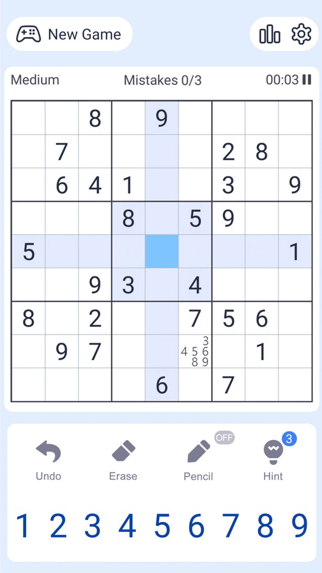 Sudoku Puzzle Game Screenshot