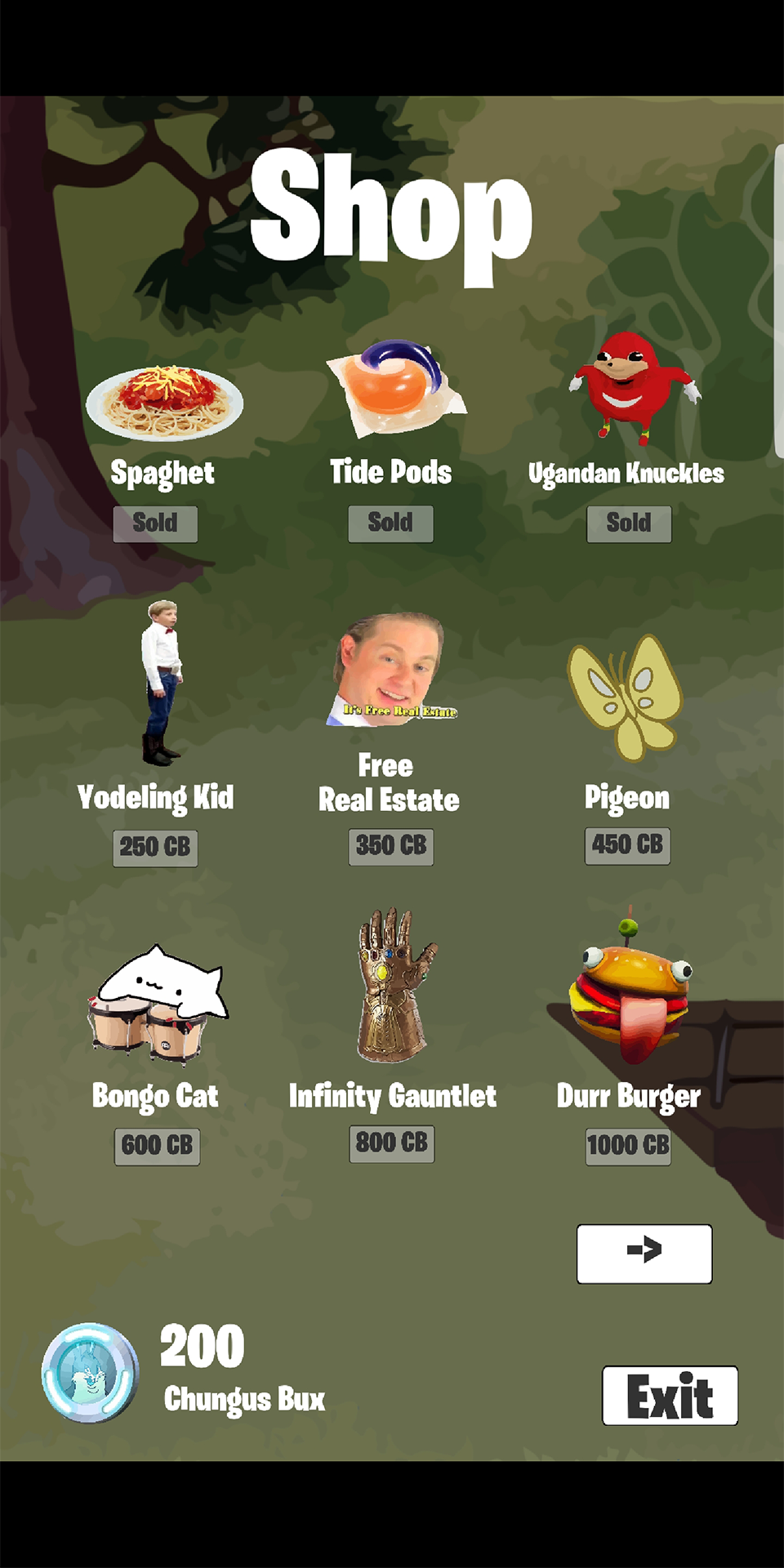 Cuplikan Layar Game Chungus Clicker