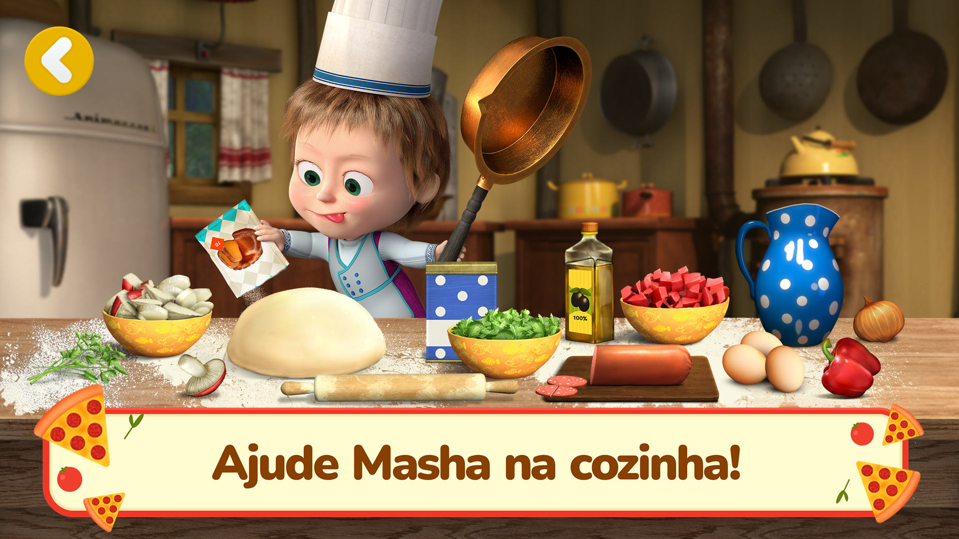 Screenshot 1 of Masha e o Urso: Jogo de Pizza! 1.4.12