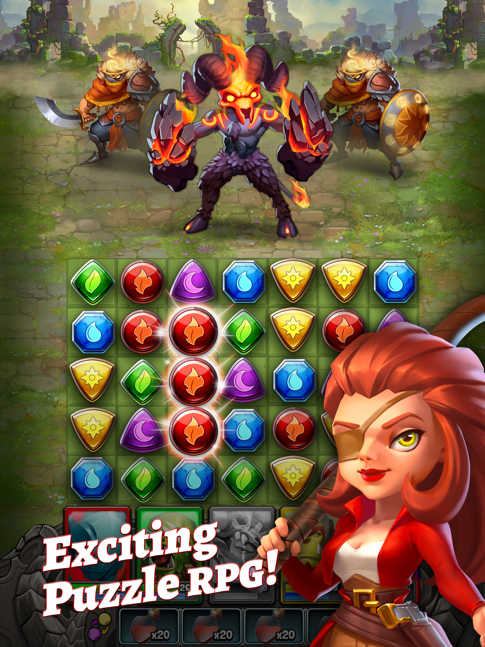 Dragon Strike: Puzzle RPG Game Screenshot