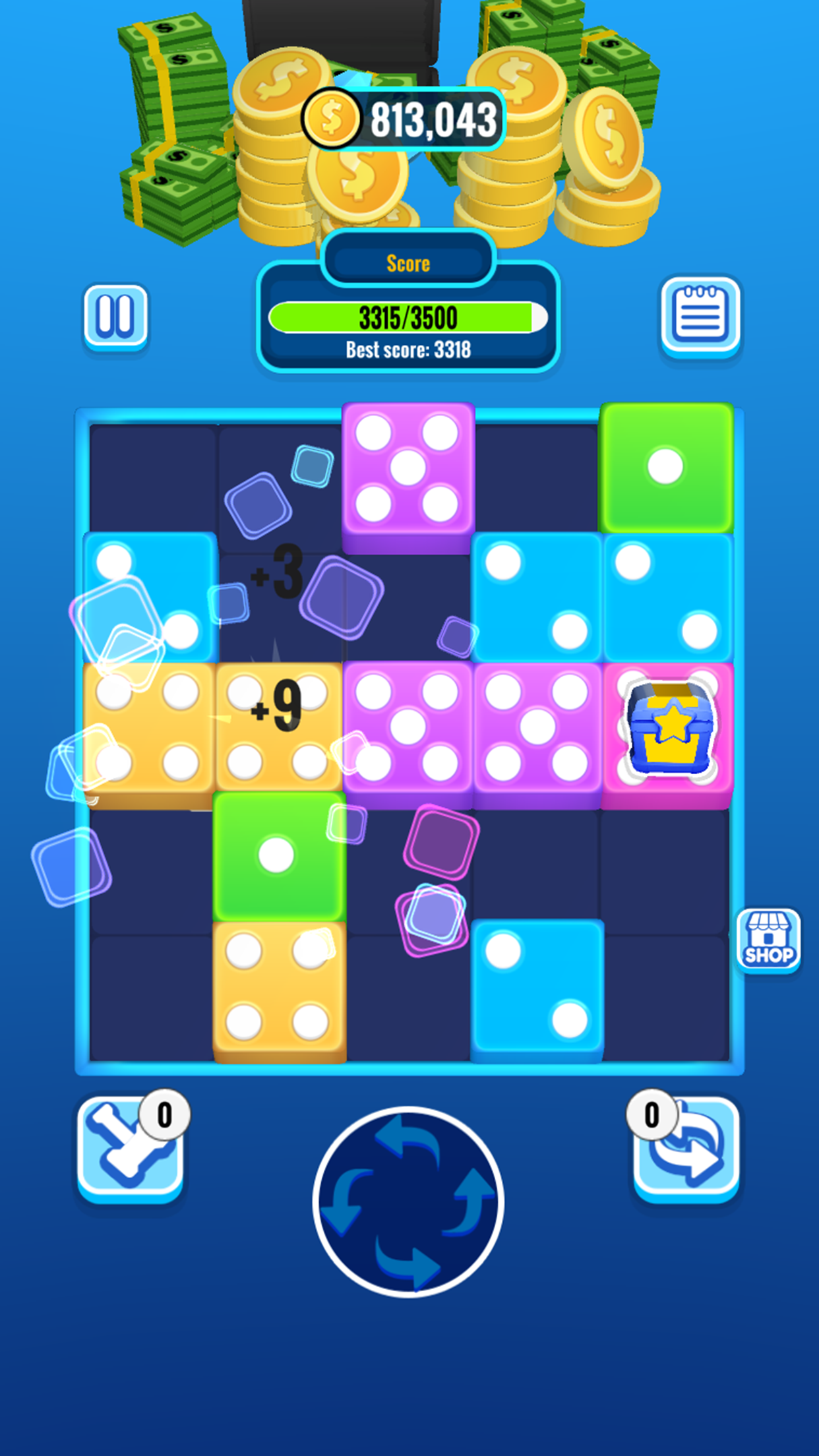 Dice UP! - Merge to 6 Game Screenshot