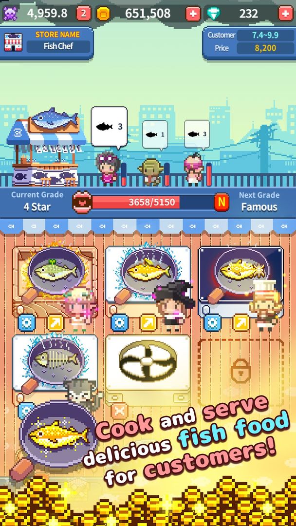 Retro Fish Chef screenshot game