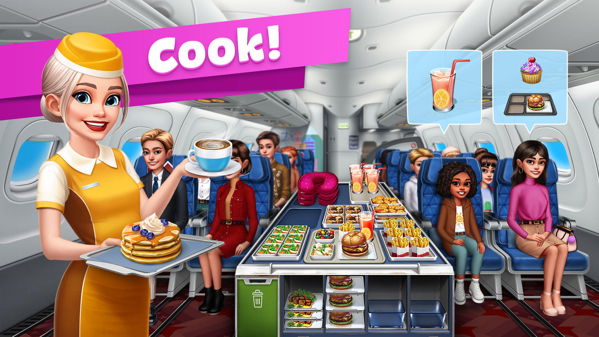 Screenshot 1 of हवाई जहाज रसोइये - खाना पकाने का खेल 9.1.1