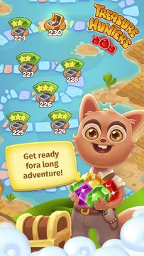 Cuplikan Layar Game Treasure Hunters: free match3 gems