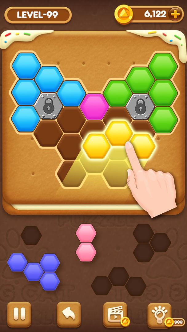 Cookie Puzzle: Hexa（测试版） ภาพหน้าจอเกม