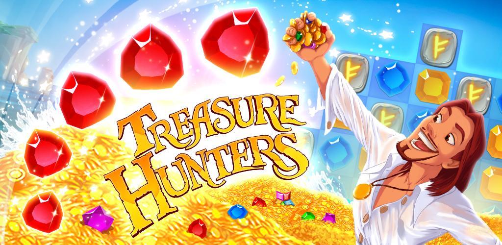 Banner of Treasure Hunters: 무료 매치3 보석 