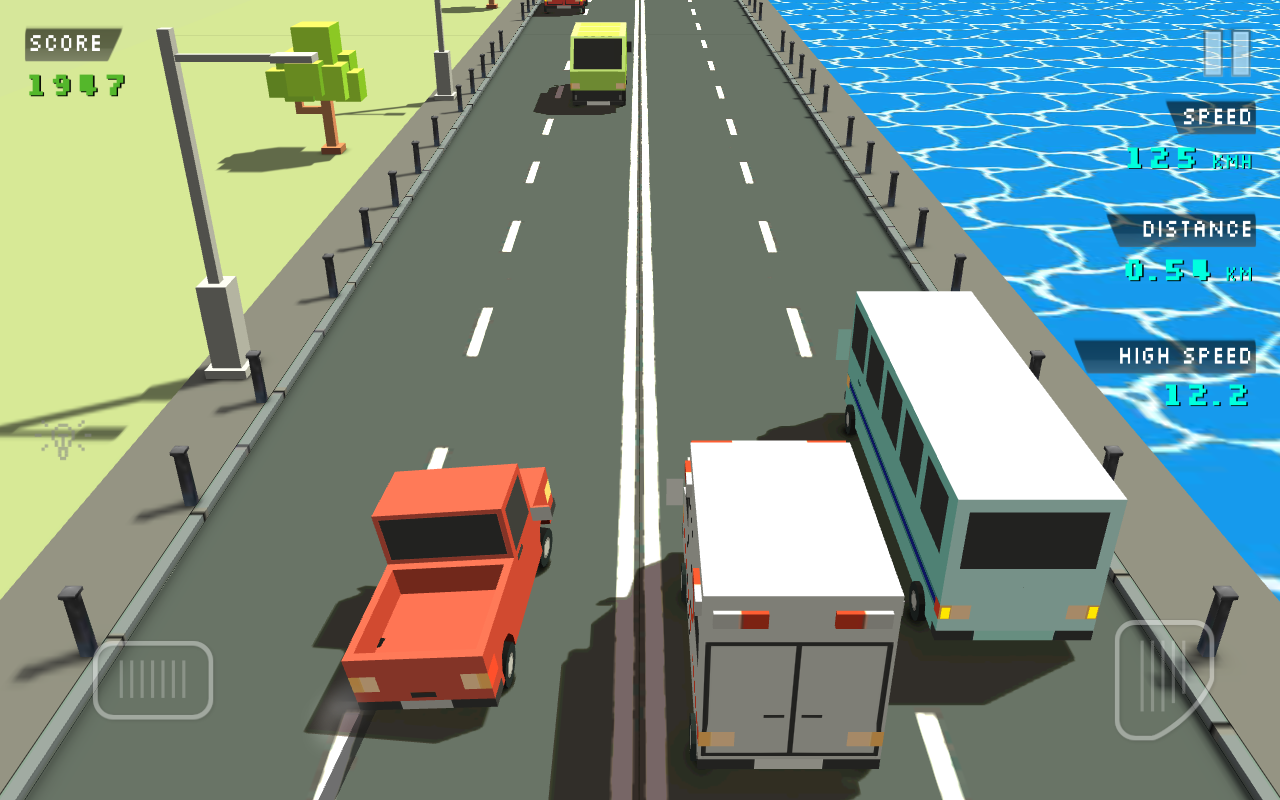 Blocky Traffic Racer Game Screenshot