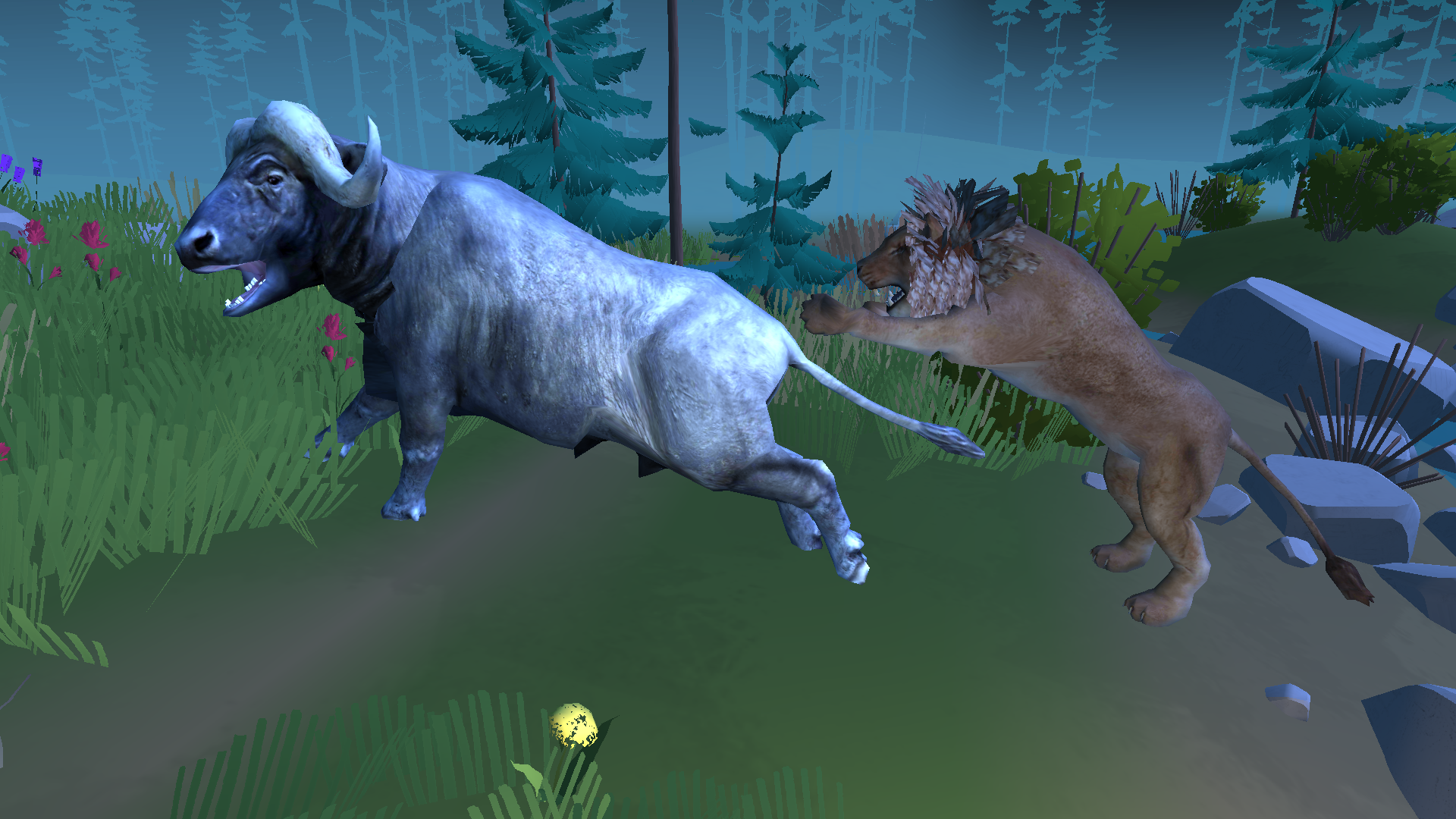 Majestic Lion King Jungle Game Game Screenshot