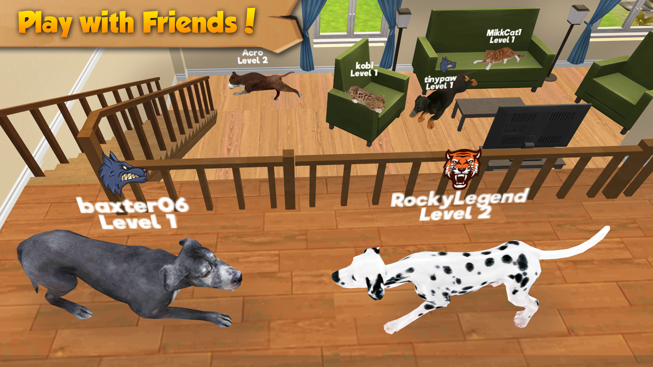 Скриншот игры Cat & Dog Online: Pet Animals