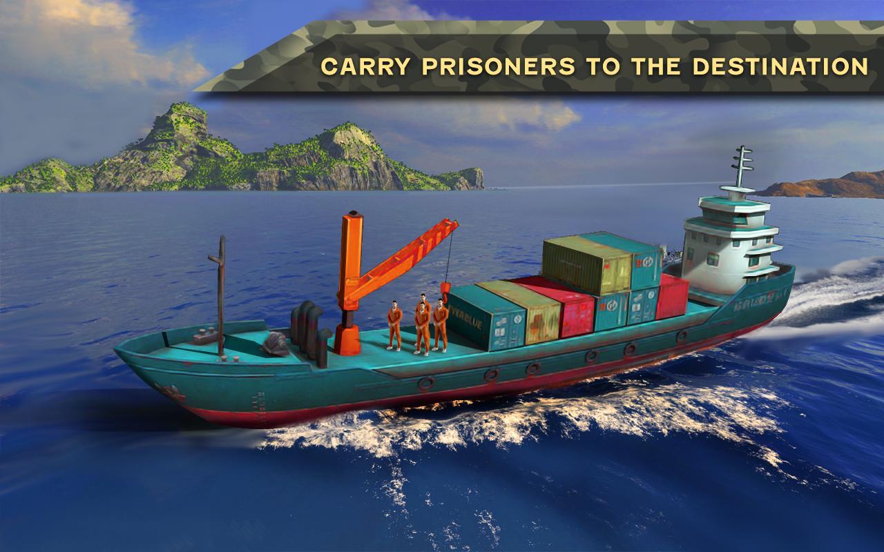 Military Cargo Ship Simulator: Prisoner Transport Game Screenshot