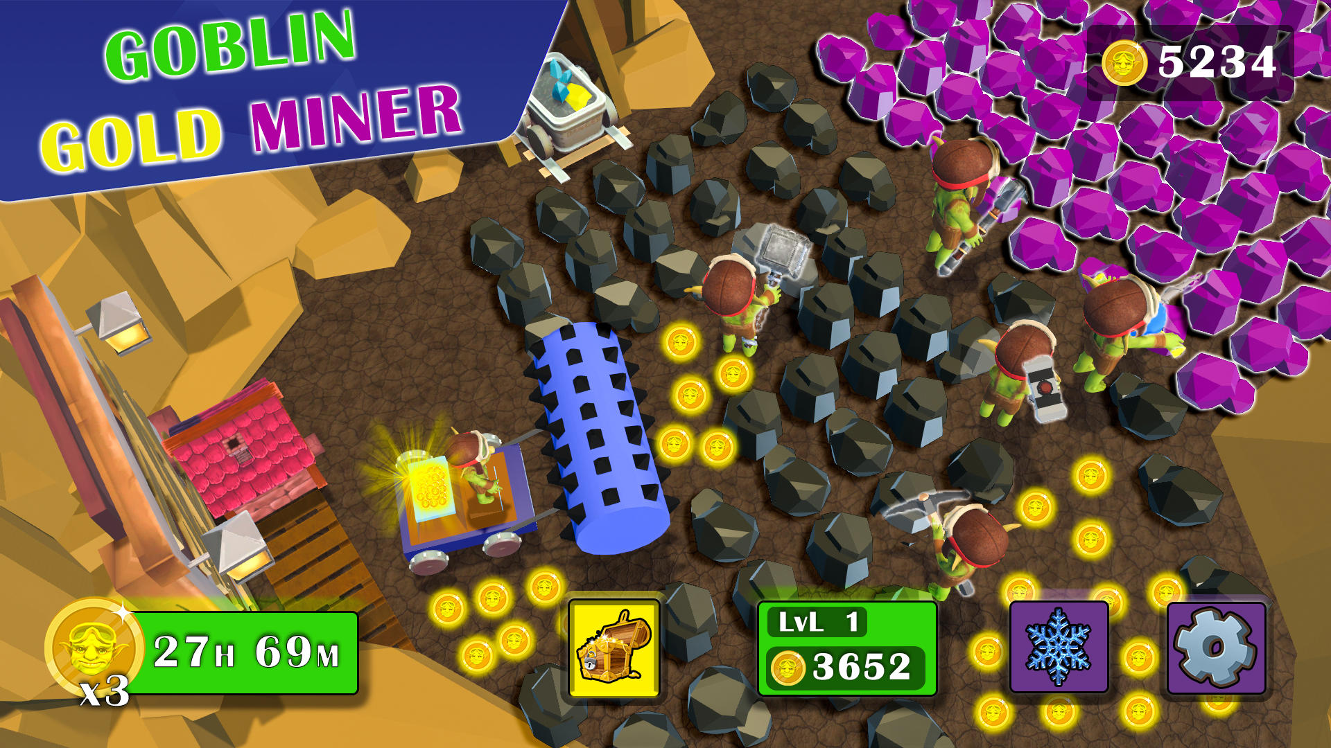 Screenshot of Idle Goblin Mining Gold Games