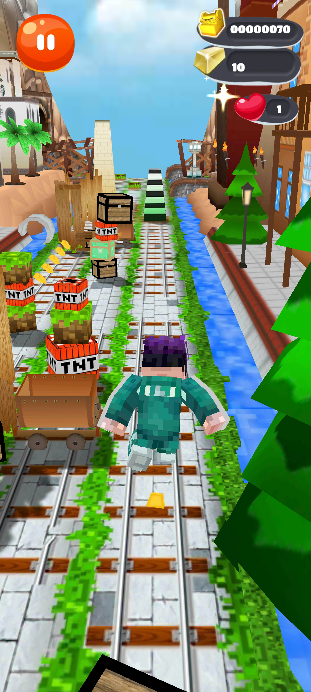 Thanos Craft: Survival Run Game Screenshot