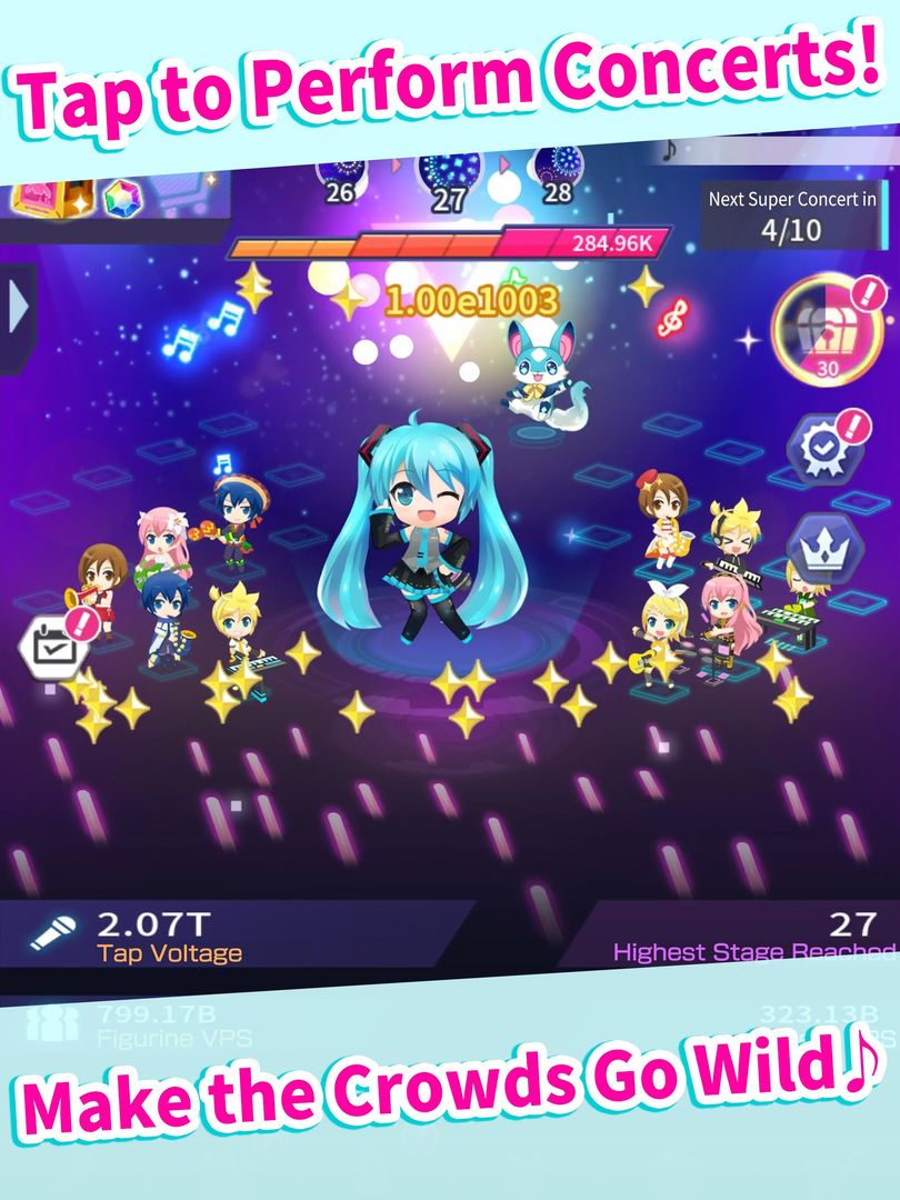 Screenshot of Hatsune Miku - Tap Wonder