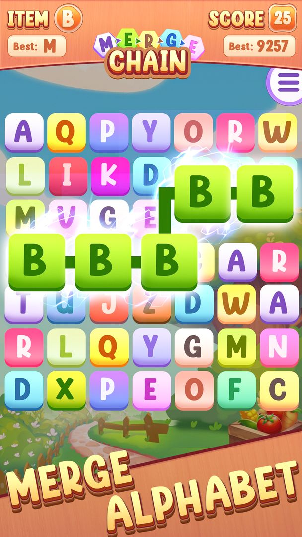 Merge Chain Puzzle・ABC Tracing screenshot game