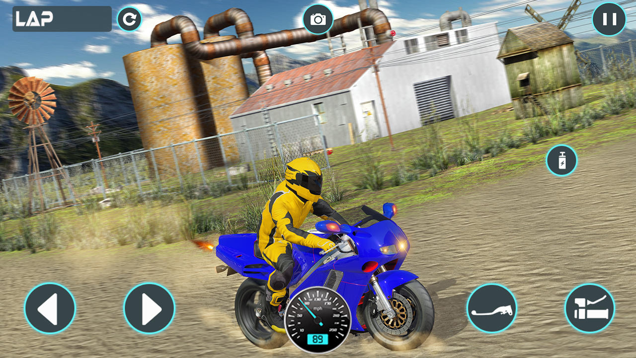 Screenshot of Motorcycle Games Traffic Rider