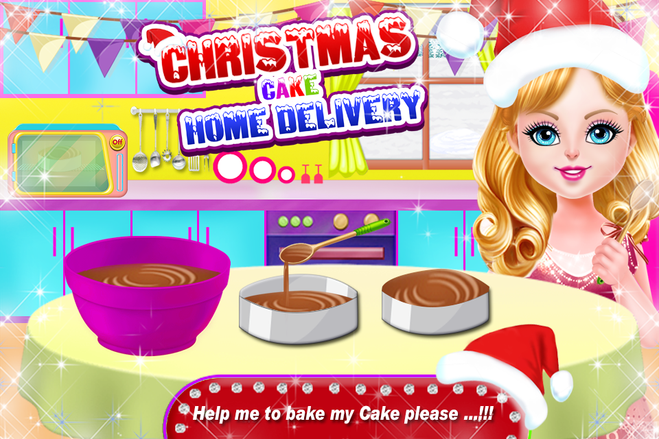 Christmas Cake Maker Factory-Free Home Delivery Game Screenshot