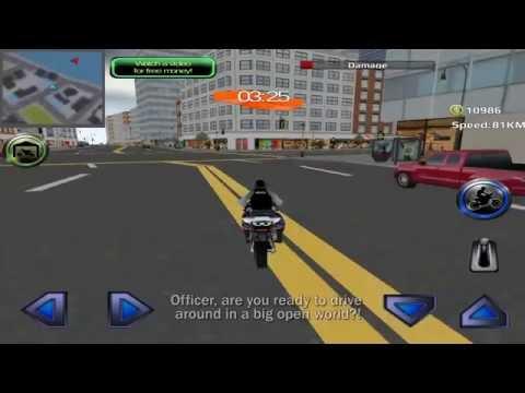 Captura de Tela do Vídeo de Police Motorcycle Simulator 3D