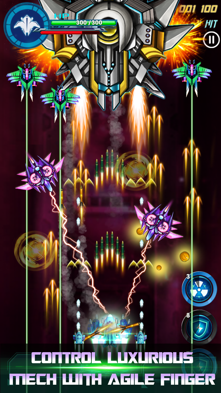 Galaxy Shooter Sky Invaders Game Screenshot