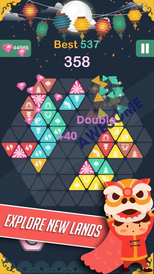 Screenshot of Triangle Candy - Block Puzzle