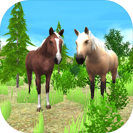 Simulador de família de cavalo selvagem - jogo de sobrevivência de