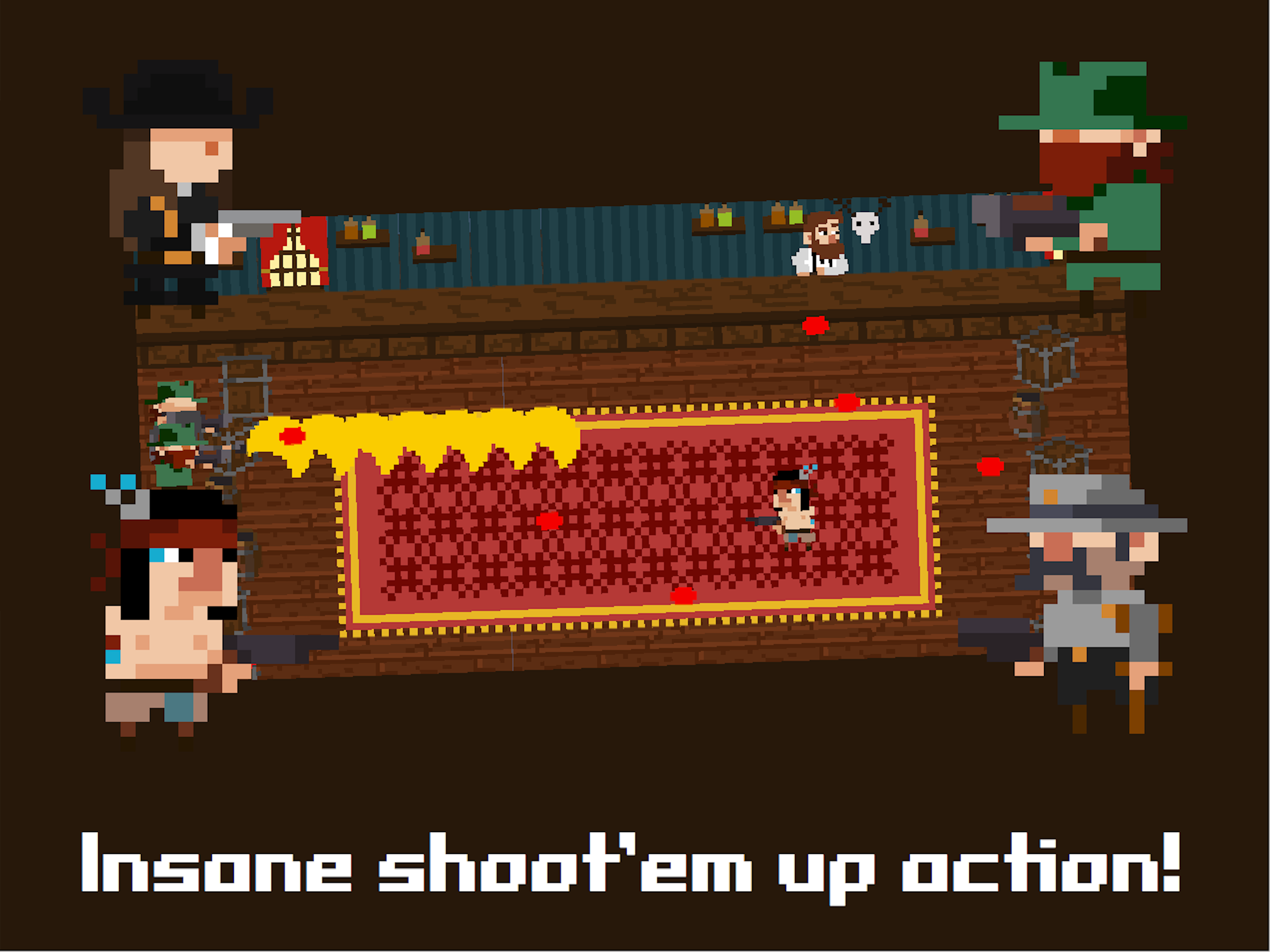 Screenshot of Tiny Wild West - Endless 8-bit pixel bullet hell