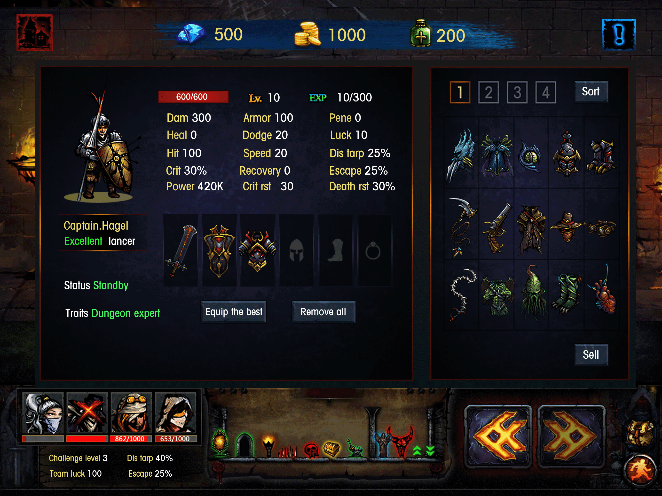 Dungeon Survival Game Screenshot