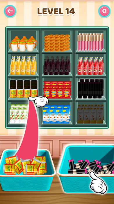 Fill the Shelves Organize Game Game Screenshot