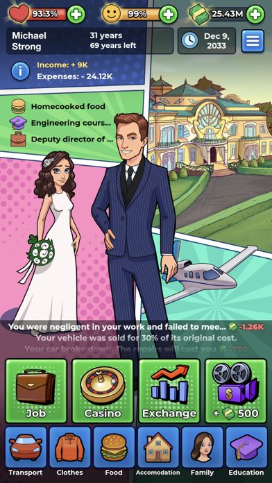 Screenshot of My Success Story business game