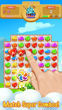 Cupcake Bakery Pro Match 3 遊戲截圖