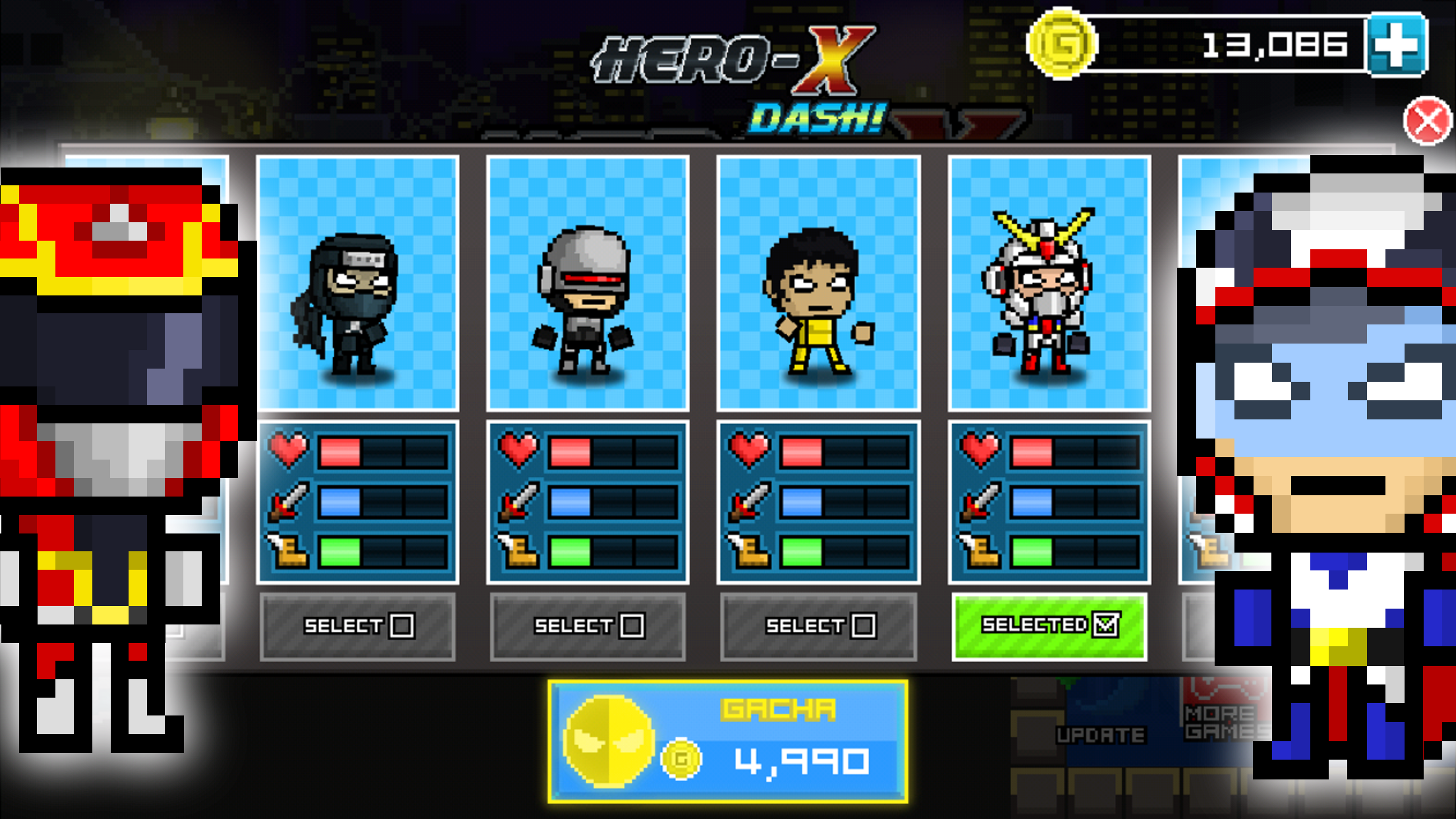 HERO-X: DASH! Game Screenshot