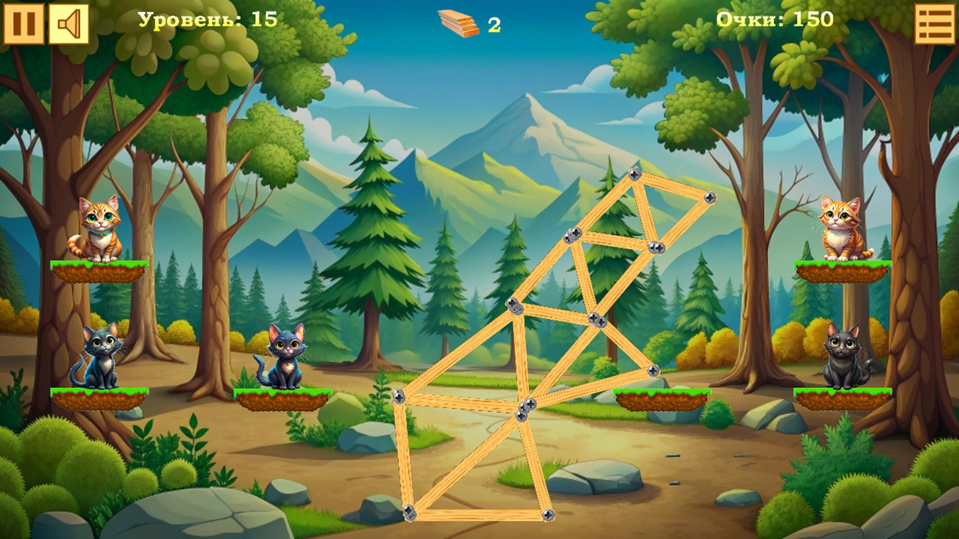 Скриншот игры Build Tower - Help Cats