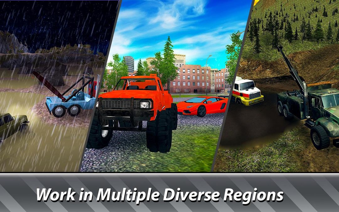 견인 트럭 비상 시뮬레이터 : 오프로드 및 도시! 게임 스크린 샷