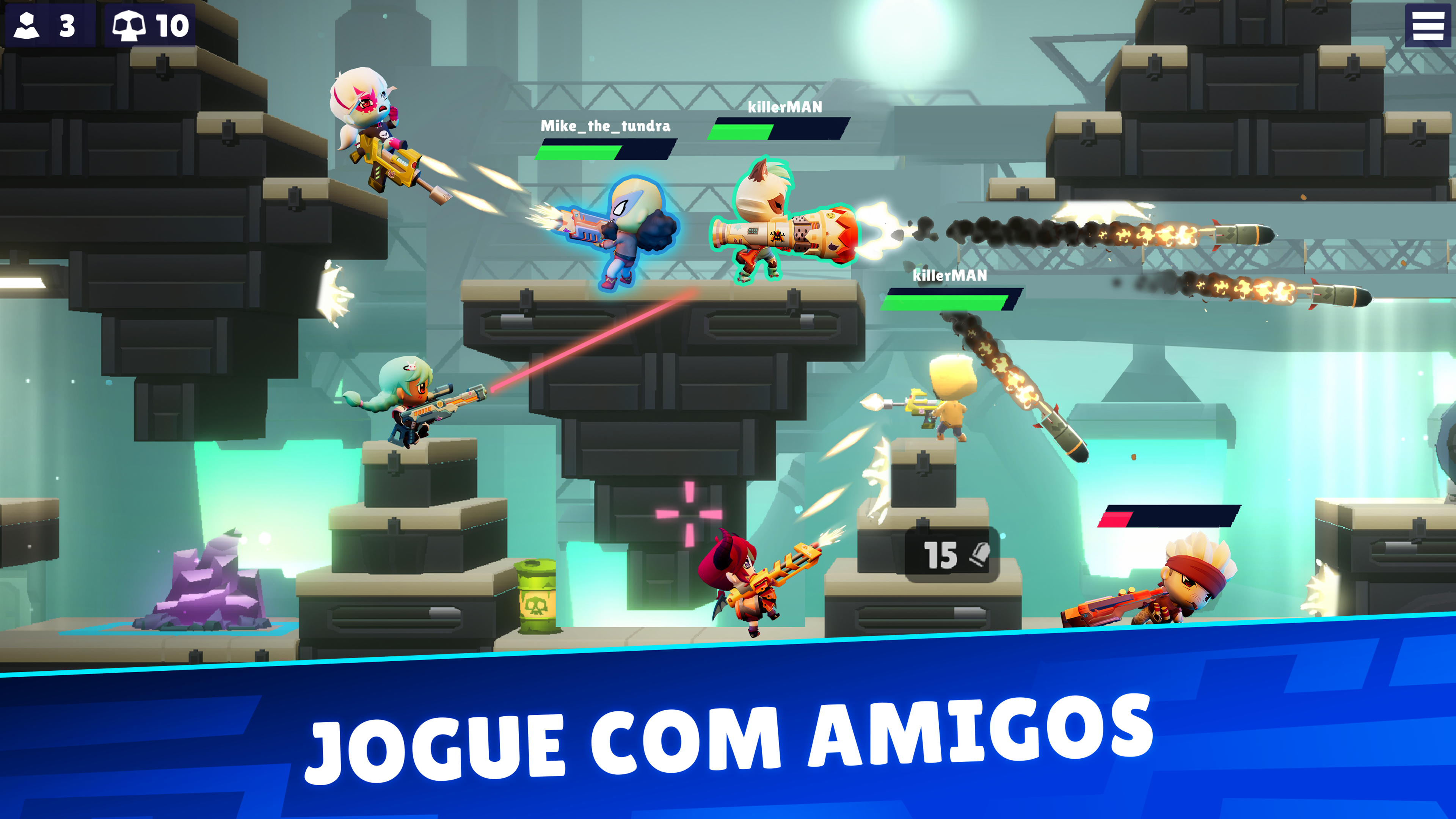 Captura de Tela do Jogo Bullet League - BATTLE ROYALE