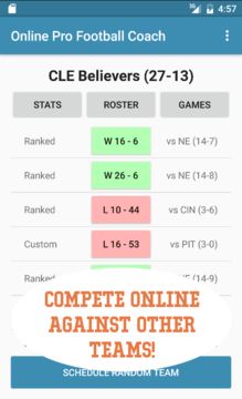 Pro Football Coach Game Screenshot