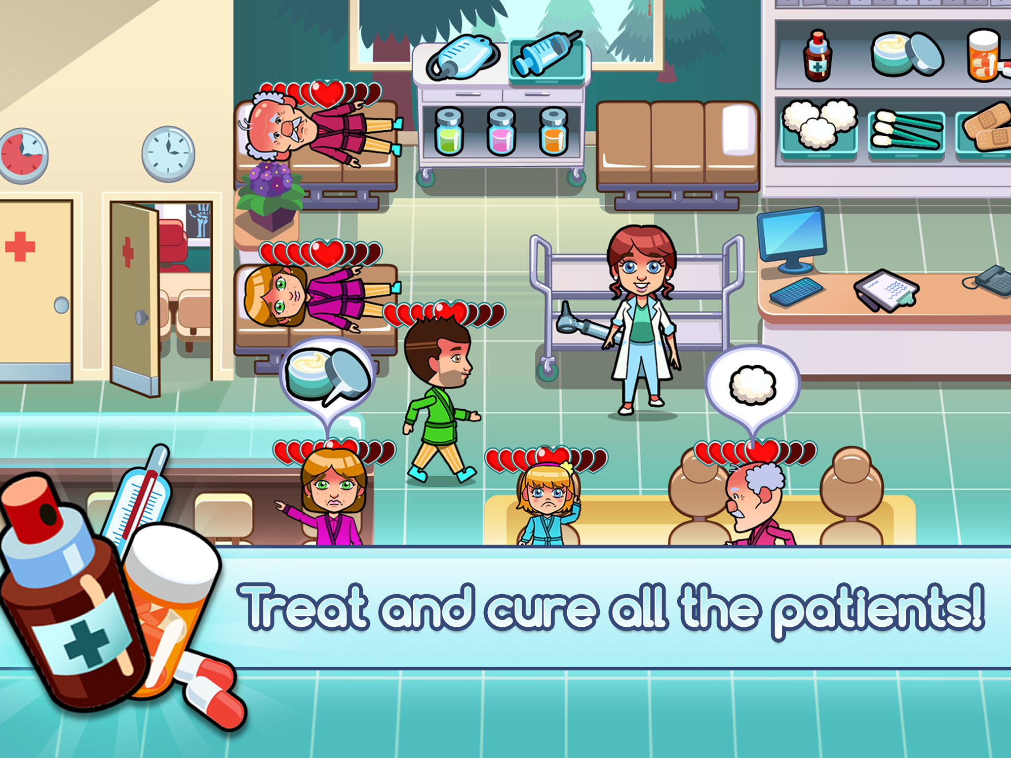 Hospital Dash - Healthcare Time Management Game 遊戲截圖